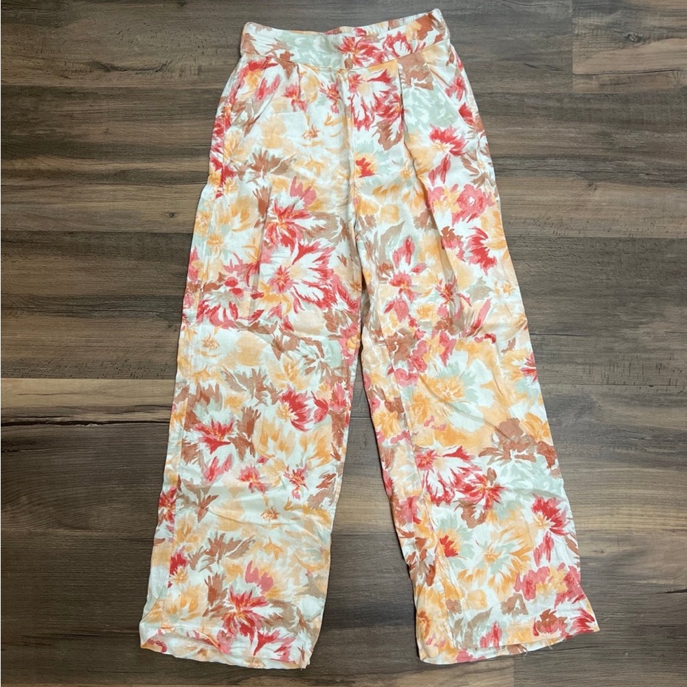 Abercrombie & Fitch Floral Wide-Leg Pants - Multicolor